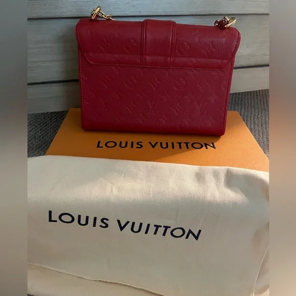 Louis Vuitton Scarlet Monogram Empriente Leather Saint Sulpice PM Bag - Picture 6 of 9